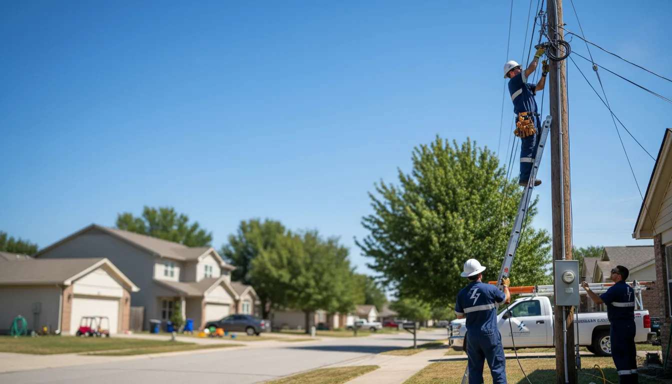 Residential electrician providing installation services in Fort Calhoun, NE